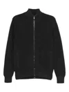 Drumohr Ribbed Zip-up Cardigan In Gray