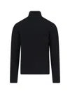 Drumohr Long Sleeve Turtleneck Fine Knit Sweater In Black