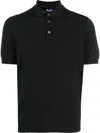 Drumohr Short Sleeve Polo With Classic Collar In Black