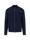 Drumohr Ribbed Crewneck Sweater Fitted Shape In Blue