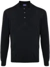 Drumohr Navy Blue Knit Sweater In Blue