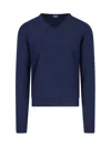Drumohr Crew-neck Cashmere Jumper In Blue