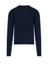 Drumohr Crew-neck Cashmere Jumper In Blue
