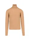 Drumohr Camel Wool Turtleneck In Brown