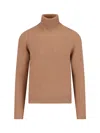 Drumohr Camel Wool Turtleneck In Brown