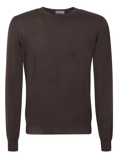 Drumohr Brown Merino Wool Sweater In Black