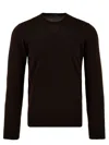 Drumohr Merino Wool Crewneck Sweater In Black