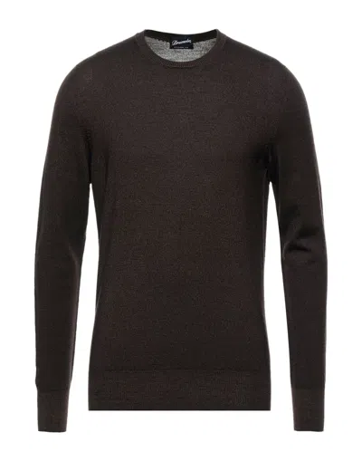 Drumohr Sweaters In Dark Brown