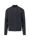 Drumohr Ribbed Crewneck Sweater Featuring Fitted Cuffs In Gray