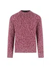 Drumohr Grape-coloured Pattern Wool Sweater In Purple