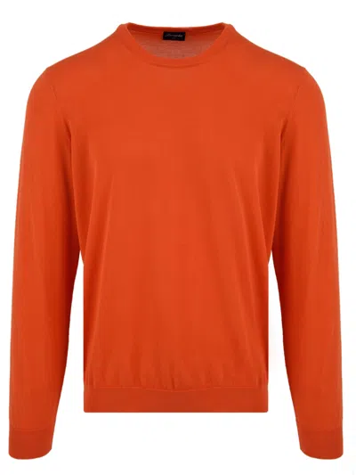 Drumohr Sweaters Red In Orange