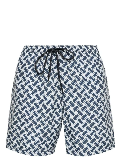 Drumohr Graphic-print Swim Shorts In White