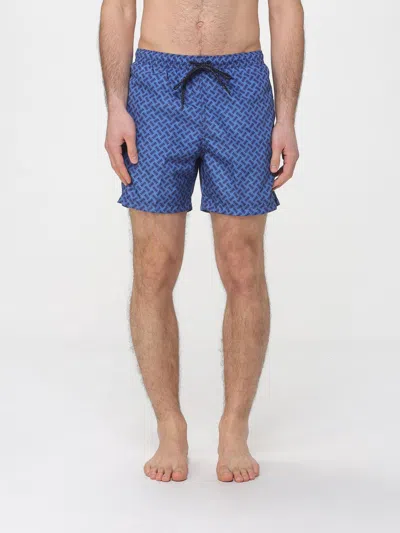 Drumohr Patterned Swim Shorts In Blue