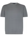 Drumohr Crew Neck Grey Cotton T-shirt