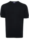 Drumohr Short Sleeves Turtle Neck T-shirt Clothing In Blue