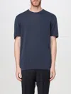 Drumohr Man Sweater Midnight Blue Size 48 Cotton In Blue