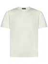Drumohr White Cotton Blend Crewneck In White