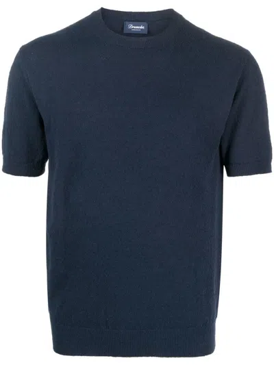 Drumohr Soft Short-sleeved Blue T-shirt