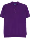 Drumohr Cotton Polo Shirt In Purple