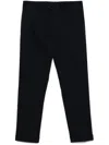 Drumohr Tapered Trousers With Concealed Fly In Black