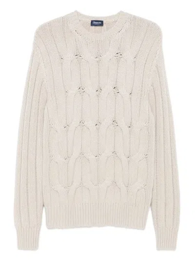 DRUMOHR TEXTURED CABLE KNIT CASHMERE SWEATER