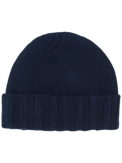 Drumohr Thin Wool Hat In Blue