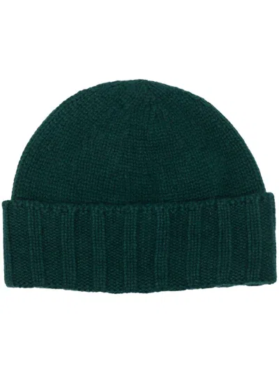 Drumohr Thin Wool Hat In Green