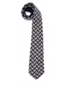 Drumohr Cashmere Geometric-pattern Tie In Blue