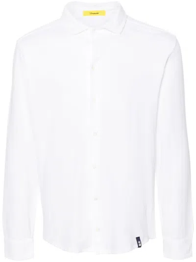 Drumohr Timeless Cotton Shirt With Tailored Silhouette In White
