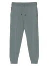 Drumohr Drawstring-waist Knitted Track Pants In Green