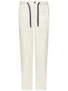 Drumohr Straight-leg Trousers With Drawstring Waist And Front Darts In White
