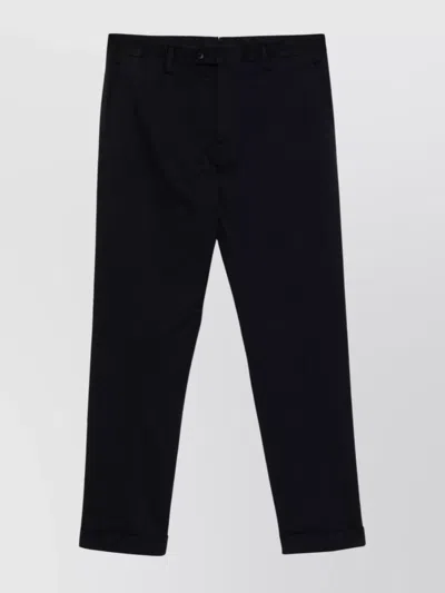 DRUMOHR TROUSERS WITH BELT LOOPS AND CUFFED HEM