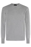 Drumohr G Collo Cashmere Coccola Soft Doppio Filo Tubolare In Gray