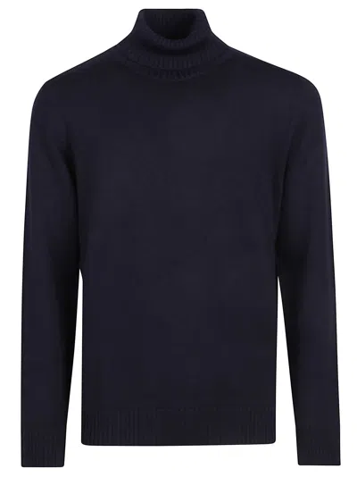 Drumohr Turtle Neck Sweater In Blue