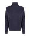 Drumohr Roll-neck Wool Sweater In Blue