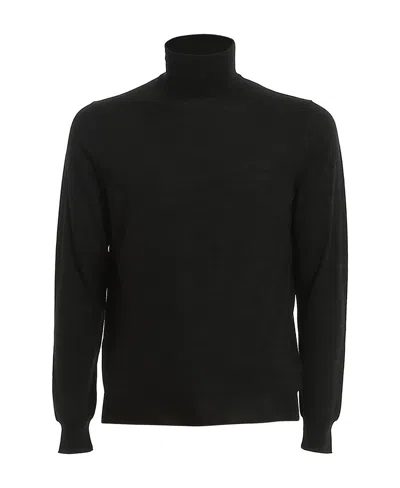 Drumohr Merino Wool Turtleneck In Negro