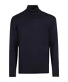 Drumohr Turtleneck Long-sleeves Sweater In Blue