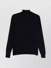 Drumohr Turtleneck Merino Wool Sweater With Long Sleeves In Black