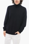 Drumohr Turtleneck Merino Wool Sweater With Ribbed Edge