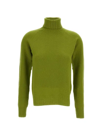 Drumohr Turtleneck Raglan-sleeved Sweater In Green