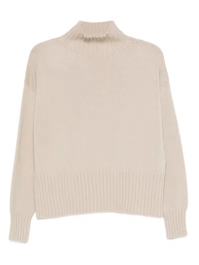 Drumohr Long Sleeve Turtle-neck Sweater In Neutral