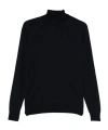 Drumohr Turtleneck Merino Wool Sweater With Long Sleeves In Black