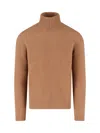 Drumohr Crewneck Ribbed Sweater Long Sleeves In Brown
