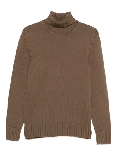 Drumohr Turtleneck Sweater In Brown
