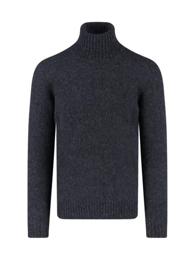 Drumohr Turtleneck Sweater – Dark Grey In Gray