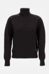 Drumohr Ribbed Turtleneck Wool Sweater In Brown