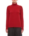 Drumohr Lamswool Turtleneck Sweater In Red