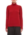 Drumohr Lamswool Turtleneck Sweater In Red