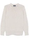 Drumohr Fine-knit Cashmere Sweatshirt In Grey