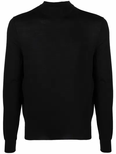 Drumohr Turtleneck Sweather Modern In Black